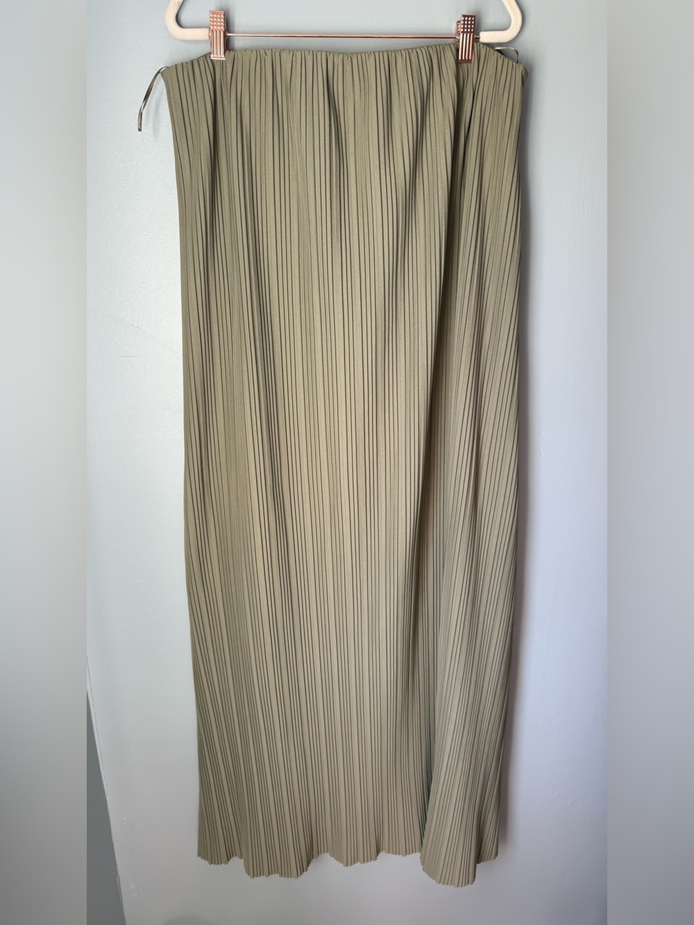 Oak + Fort Micro Pleated Maxi Skirt XL